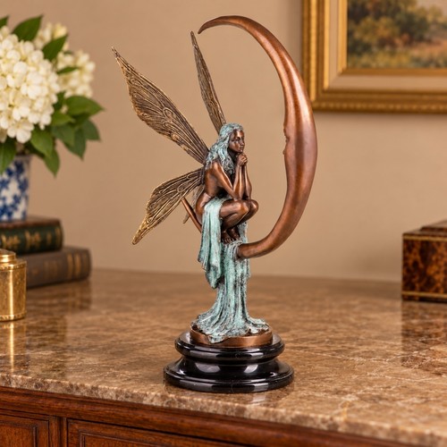 Scultura bronzo fata - fata, con