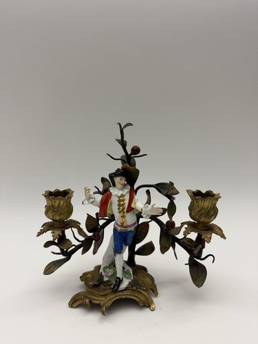 Statua meissen scaramuz con - scaramuz,